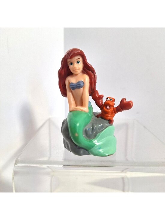 Disney Other - Ariel Sebastian PVC Figure Cake Topper Mermaid Sitting On Rock
